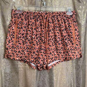 Billabong Adventure Division Orange Black Cheetah Print Active Shorts Large NWT